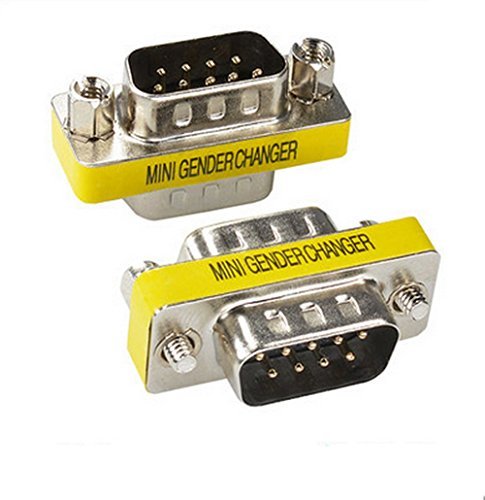 Beelion 2Pcs Serial Rs232 Db9 Pin Gender Male To Male Adapter,Gender Changer (759218048174)