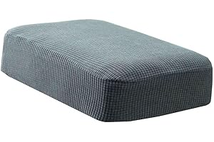 ZZDZW Stool Covers Rectangle,Stretch Rectangle Bar Stool Covers Corduroy Jacquard Vanity Stool Cover Washable Counter Stool Covers Bar Stool Seat Covers Saddle Seat Cover With Elastic Bands ( Color : Dark G