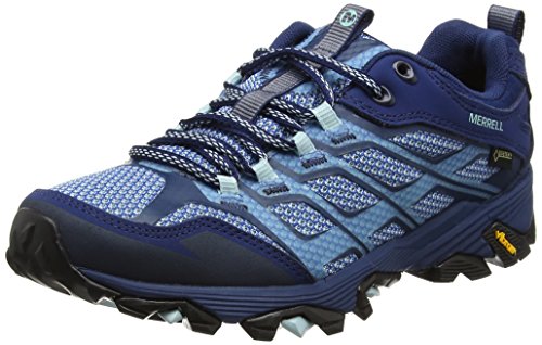 Merrell Moab Fst Gore-Tex, Zapatillas de Senderismo para Mujer, Azul (Poseidon), 39 EU