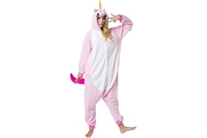Katara 1744 Einhorn Onesie Kostüm, Märchen, Party, Karnevals-Kostüm Fantasie in Rosa, Verkleidung zum Fasching, Sleepsuit, Schlafanzug, Hausanzug, Jogginganzug, Cosplay, Tierkostüm