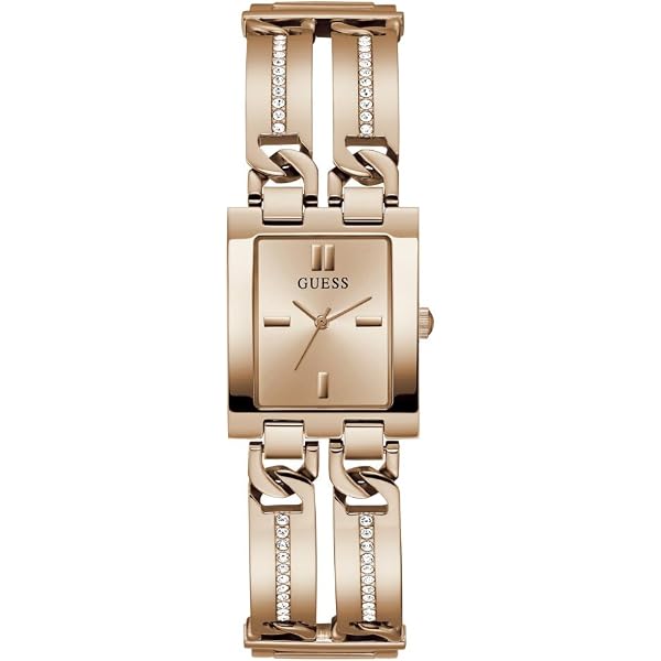 Montre GUESS Femme Chic En Or Et Acier Inoxydable - Cadran Bleu Quartz - Livraison USA Gratuite