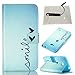 Microsoft Lumia 640 Case Leather,Microsoft Lumia 640 Case with Stand,Microsoft Lumia 640 Flip Case Retro,TOCASO Smile Blue Portable Carrying Protective Cases Covers Kickstand Premium Slim PU Leather Soft Case Folio Book Style Anti Scratch Bumper Shell Money Pocket ID/Credit Card Holder Slot Magnet Case with Stylus Pen and Cloths for Microsoft Lumia 640