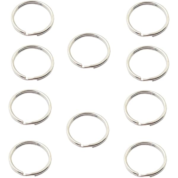 20 Anneaux Porte-clés Acier Inoxydable 316 - 25mm - Anti-corrosion - Pour Clés Et Artisanat