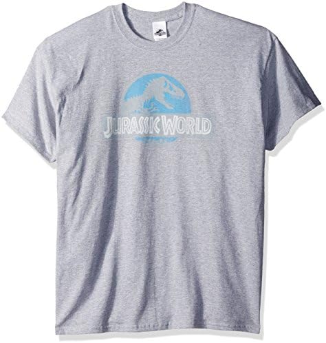 Jurrassic Park mens  World Logo T-shirt T-Shirt
 -  gray - 