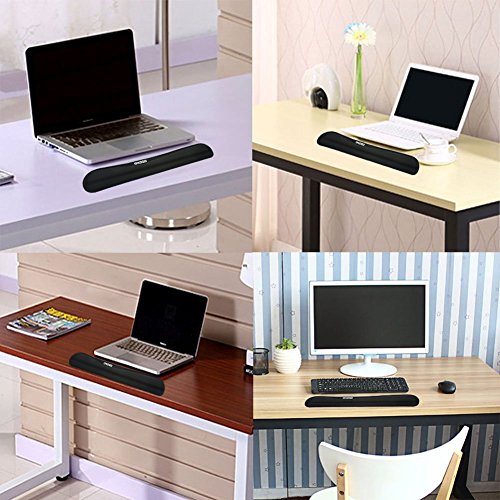 OXoqo Premium Plattform Gummi Tastatur Pad Handgelenkauflage mit Speicher Schaum für PC,Schwarz - 7