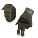 Produktbild BeiLan 1 Paar Herren Voll Finger Arbeitshandschuh für Motorrad Fahrrad Radfahren Kampieren Kletterei Wandern Querfeldein Ski Outdoor-Sportarten Fingerlose Handschuhe (Armee-Grün, M)