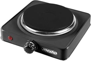 Mesko MS 6508 Réchaud électrique, 1000 W, Aluminium, Noir