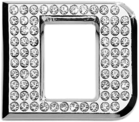 Luxbling Car Chrome 3D Letter with Swarovski Crystals - D - D