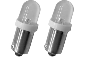 cyclingcolors 2x Lampadina 12V 4W BA9S LED lampada lampadine luce biaonetta posizione lampadin stop auto moto, bianco