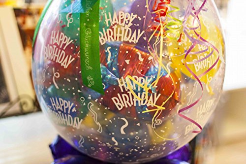 Befüllter Geschenkballon – das ideale Geschenk; Standard-Version für Geburtstag, Hochzeit, Baby etc. - 5