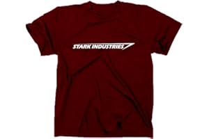 STYLETEX23 Stark Industries, Maglietta a maniche corte con logo, motivo: Iron Man