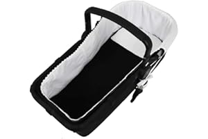 Tititnins® - Funda Capazo Velcro para Bugaboo Camaleon 3 Plus | Cubre Capazo Cuco Bebe | Vestidura Carro | Incluye Salvababas | Paredes Suelo Acolchados | Pique Pana + Blanco