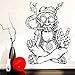 Produktbild jiuyaomai Smoking Weed Marihuana Peace Wandaufkleber Abnehmbare Vinyl Wandaufkleber Hippie In Glasses Symbol Ethnische Dekor Wandtattoo rot 57X84cm