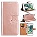 Price comparison product image Fidget Smith FidgetSmith Flip Wallet Leather Case Cover Magntic Luxury Book Type Case For Apple iPhone 5S 5C SE 6 6S 6 PLUS 6S PLUS 7 7 PLUS 8 8 PLUS X (iPhone 5 5S SE, Rose Gold)