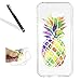 Price comparison product image Galaxy A5 2017 Thin Case,Crystal Clear Case for Samsung Galaxy A5 2017,Leeook Ultrathin Soft Gel Slim Fit Flexible Creative Colorful Pineapple Scratch-Resistant Clear Transparent Silicone Rubber Tpu Bumper Case Cover for Samsung Galaxy A5 2017 + 1 x Free Black Stylus
