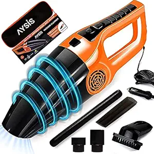 HEMOVIA Car Vacuum -Powerful Portable & High Power 12V Orange Car Handheld Vacuum Cleaner for Car and Home Wet and Dry Car Vacuum Cleaner Resistance Loop Exercise Bands Vaccum Cleaner (Havy Plastic)