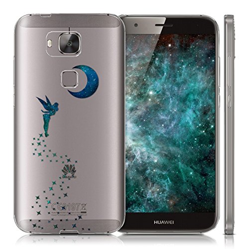 kwmobile Funda para Huawei G8   GX8 - Case para m  vil en TPU silicona - Cover trasero Dise  o hada en azul oscuro petr  leo transparente
