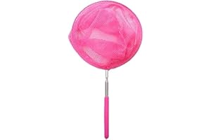 D.A.Y. REPUBLIC 34” Kids Extendable Fishing Mesh Net Butterfly Bug Insect Fish Crab Catcher with Telescopic Handle Garden Pond Toy, Ideal for Children Extendable from 37cm to 85cm