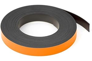 FIRST4MAGNETS Magnet Expert® Orange 12.7mm wide x 0.76mm thick Magnetic Gridding Tape (12.7mm x 0.76mm x 5 Metres)