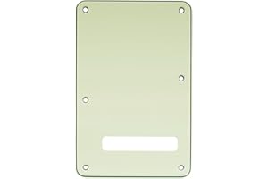 Musiclily 6 Trous Plaque Arrière Vibrato Tremolo Backplate pour Guitare électrique Fender USA/Mexican Standard Strat Modern Style, 3 plis Vert Menthe