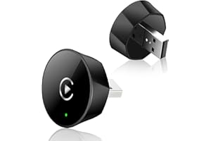 ‎AISCHENS Adapter samochodowy Mini Wireless do systemów samochodowych serii - USB-C Plug & Play Adapter do pojazdów z przewodowym CarPlay/Android Auto (od 2016), Bluetooth 5.0, kompaktowa metalowa konstrukcja