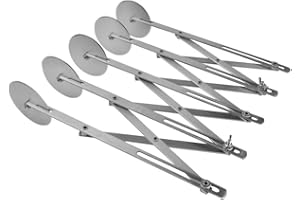 YOTINO Tagliapasta, tagliapizza, rotelline in Acciaio Inox, Regolabili, 5 rotelline da Taglio, in Acciaio Inox
