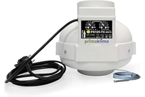 Extracteur d'air RVK Prima Klima 400 m³/h 125mm + Contrôle Température (PK125)