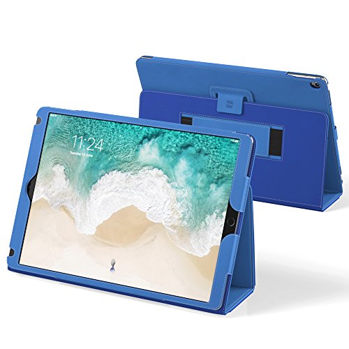 iPad Pro 12.9 (2017) Hülle Blau , Snugg Leder iPad Pro 12.9 (2017) Schutz Klapphülle Case Cover [Lebenslange Garantie] mit Ständer für Apple iPad Pro 12.9 (2017)