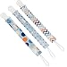 Dummy Clip Boys by Liname - 3 Pack - Premium Quality Universal Dummy Holder With Adorable 2-Sided Stylish Design - Soother Holder - Best Boys Dummy Clips For Your Favourite Dummy Brand