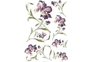 Zita's Creative Rice paper A4 iris motif straw silk, straw tissue paper, decoupage paper