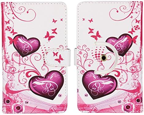 Synthetic Leather Smartphone Book Cover Wallet Case With Card Holder For Wieppo S6 - Butterfly Heart 3