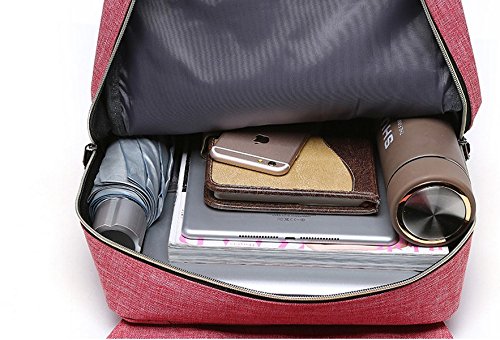 # 207 17-Zoll Doppelter Schultergurt Rucksack 11,12,13 Zoll Laptop Computer Tragbar Mit Wasserdichter Nylon Rosa rose - 5