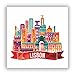 Produktbild 2 x Lissabon Skyline vinyl Aufkleber Reise Gepäck # 10057 - 20cm/200mm Wide
