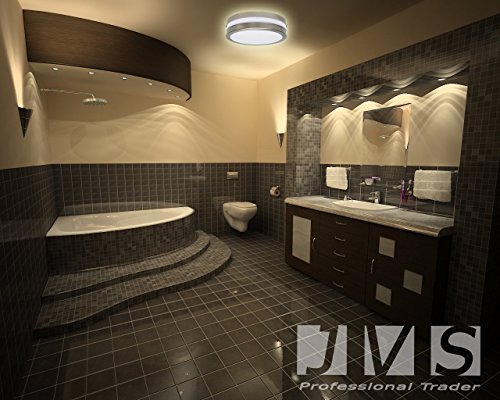 2er SET PROVANCE IP44 E27 Decken Wandleuchte Deckenlampe Wandlampe für LED & ESL (Rund) - 4