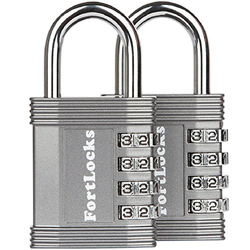 Serrure De Combinaison De Fortlocks - Cadenas De 4 Chiffres Pour L'école Et Le Casier De Gymnastique, Clôture, Stockage, Cas, Boîte À Outils - Réutilisable Tous Les Temps Anti Rouille Métal Et Acier