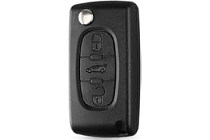 OGGIPRO 3 Button Boot Key Shell Compatible CE0523 Flip Key for Peugeot 207 307 308 407 408 3008 5008 Citroen C2 C3 C4 C5 C6 C8 (Chest, CE0523)