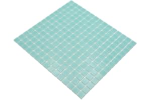 CONWIRE Carrelage mosaïque en verre vert turquoise pour sol, mur, salle de bain, WC, douche, cuisine, carrelage de comptoir, revêtement de baignoire