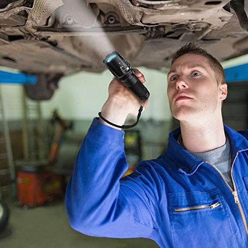 KOBWA LED Taschenlampe XM-L T6 Wiederaufladbare Taktische Taschenlampe, Super Hell - 5