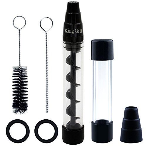 KingGift - Punta de cristal enrollable - adaptador para té, hierbas de hojas, café, granos, especias u otros granos de café negro