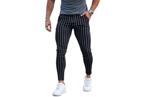 GINGTTO Pantaloni Uomo Slim Fit Casual Eleganti in Cotone Skinny Fit Chino Pant Uomo