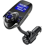 Transmisor FM Bluetooth In-Car Transmisor FM Radio Adaptador Kit de coche con cargador de coche USB Entrada AUX 1.44 pulgadas de pantalla LCD TF ranura para tarjetas