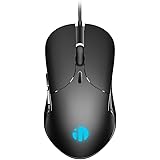 INPHIC Mouse cablato per aziende, clic Silenzioso, 4800 DPI Regolabile, clic Silenzioso, 4 retroilluminazione a LED, Mouse PC
