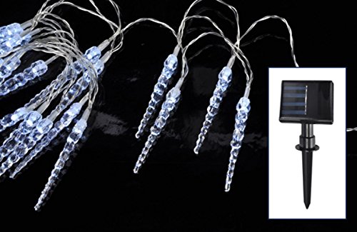 Preisvergleich Produktbild Solar Lichterkette Solarlichterkette Eiszapfen 20 LEDs 76100