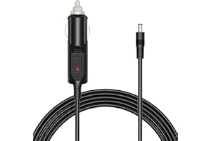 ALLPOWERS 12V-24V DC Car Charger Adapter Car Power Supply Cable - Cigarette Lighter Charger Plug Car Cable to DC 5.5mm x 2.1mm