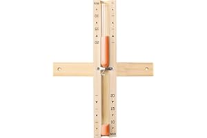 SULIAO Sauna Hourglass Sand Timer 20 Minute: Rotating Wood Orange Clock,Sand Watch 15 Min, Large Reloj De Arena, Heat Resistant Wooden Hour Glass Sandglass for Sauna Room