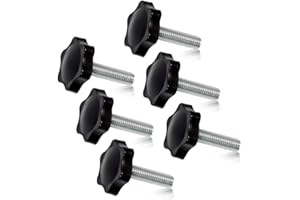 SPEEDWOX 6 szt. gałka zaciskowa M8 x 30 śliwkowe pokrętła ręczne w kształcie sześciokątnym radełkowane kciuki śruba uchwyt zaciskowy gwint metryczny