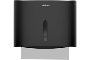 interhasa! papiertuchspender zur Wandmontage Klebemontage ohne Bohren oder Schrauben für die Installation von Mehrfach-/Einfachgefalteten/C-Faltblatt-Papiertuchspendern für Badezimmer (Schwarz)