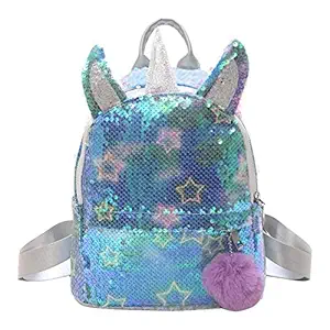 Sequins Backpack Daypack rucksack for Womens little Girls Sequins large Travelling Outdoor Picnic School College party evening Bagpack Daypack Backpack for little kid girls. (Blue / Green)