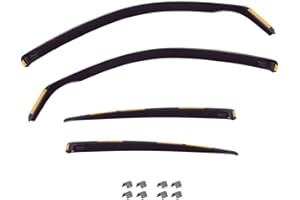 J&J AUTOMOTIVE | Heko Deflecteurs d'air Déflecteurs de Vent Compatible avec A4 B6 / B7 4-Porte 2002-2009, Ensemble 4 pièces, Noir, Fumé, Aérodynamique, Montage Facile