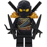 LEGO Ninjago Minifigur Cole Rebooted mit 4 GALAXYARMS Schwertern - Ninjago